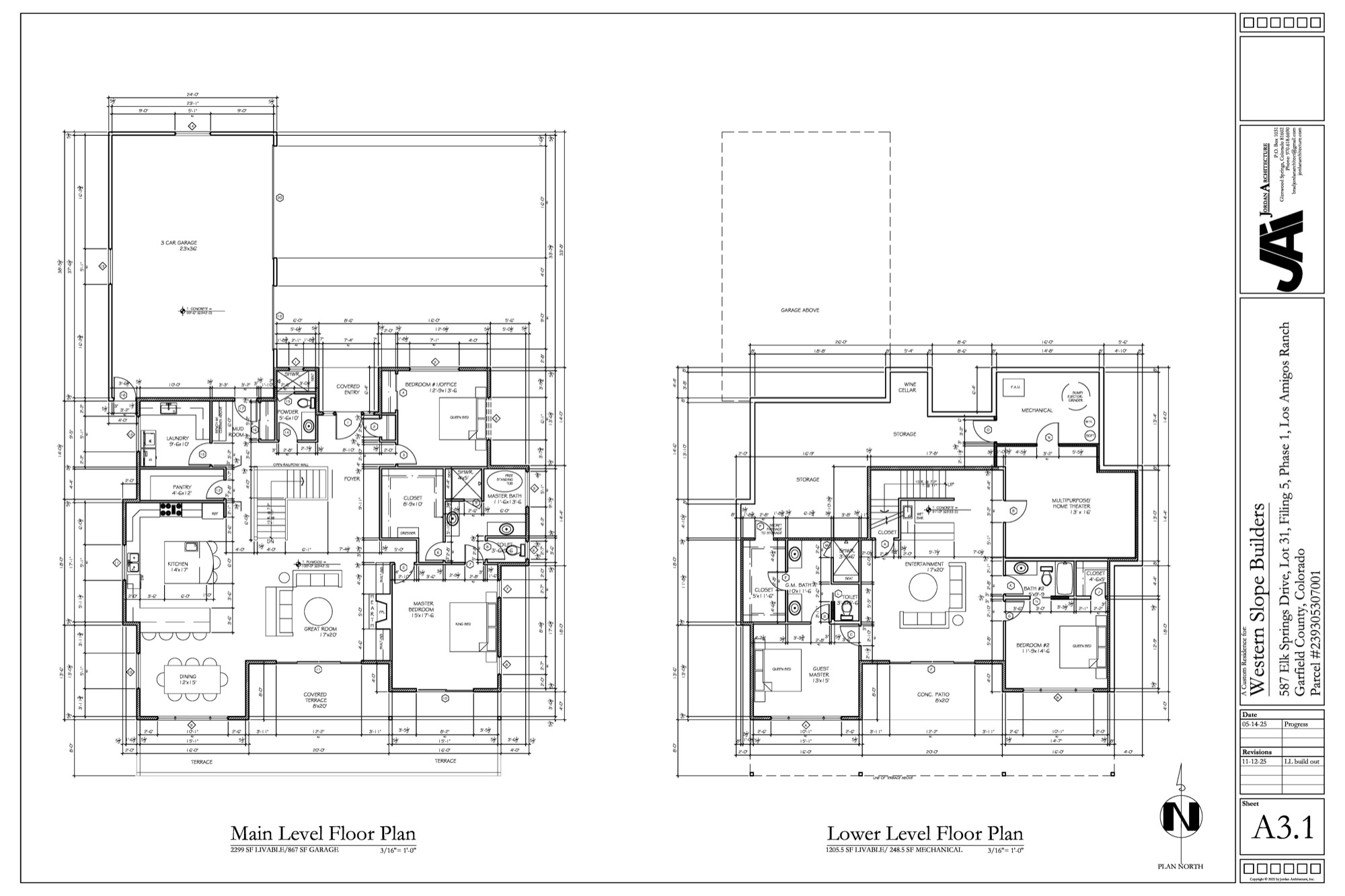 Main Level and Lower Level Floor Plans